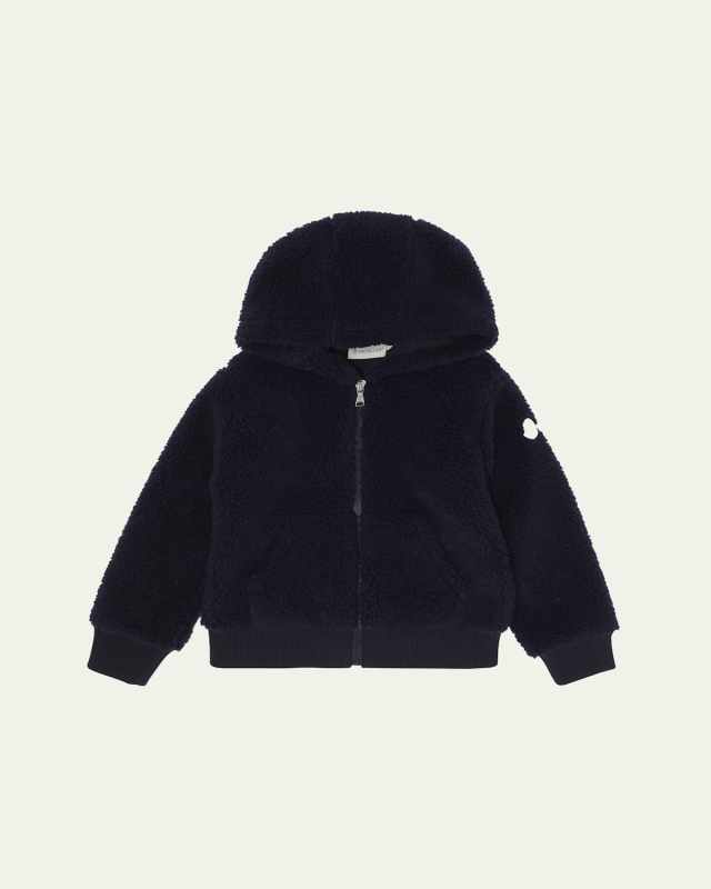 Boy's Teddy Fleece Zip-Front Sweatshirt, Size 12-